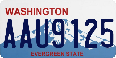 WA license plate AAU9125