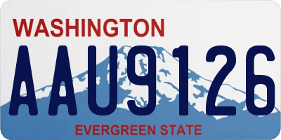 WA license plate AAU9126