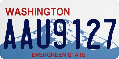 WA license plate AAU9127