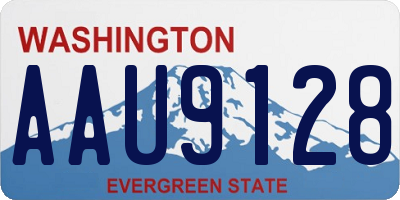 WA license plate AAU9128