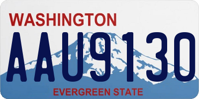 WA license plate AAU9130