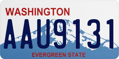 WA license plate AAU9131