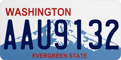 WA license plate AAU9132