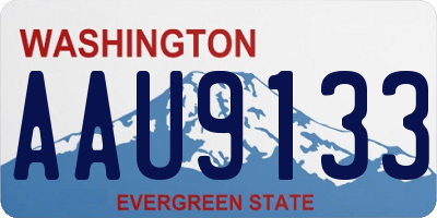 WA license plate AAU9133