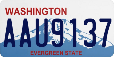 WA license plate AAU9137