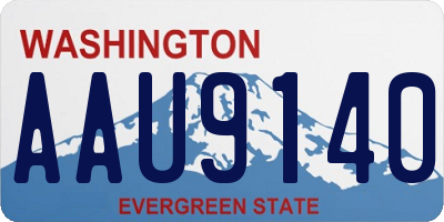 WA license plate AAU9140