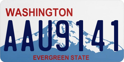 WA license plate AAU9141