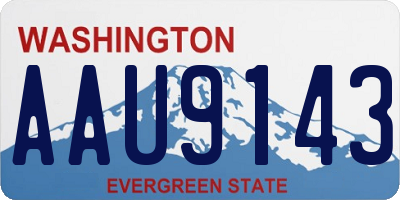 WA license plate AAU9143