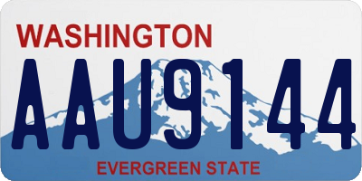 WA license plate AAU9144