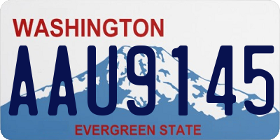 WA license plate AAU9145