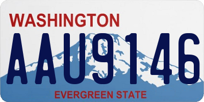 WA license plate AAU9146