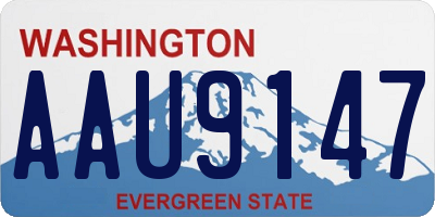 WA license plate AAU9147