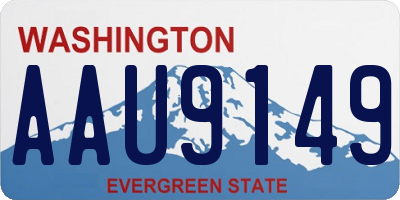 WA license plate AAU9149