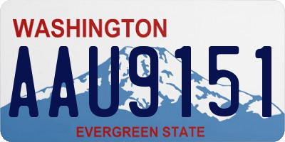 WA license plate AAU9151