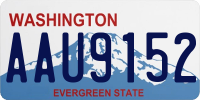 WA license plate AAU9152