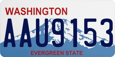 WA license plate AAU9153