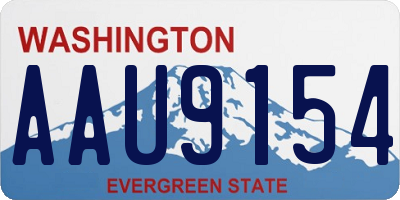 WA license plate AAU9154