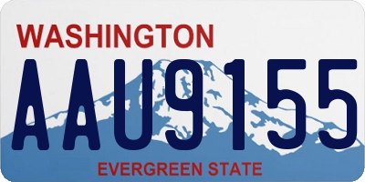 WA license plate AAU9155