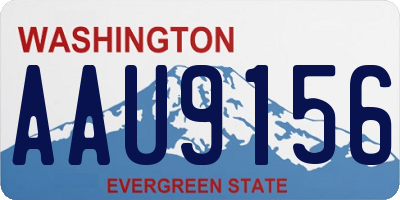 WA license plate AAU9156