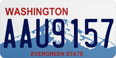 WA license plate AAU9157