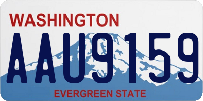 WA license plate AAU9159