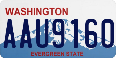 WA license plate AAU9160