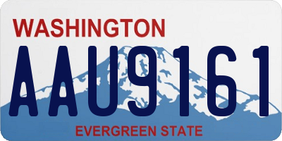 WA license plate AAU9161