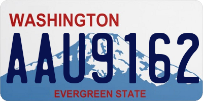 WA license plate AAU9162