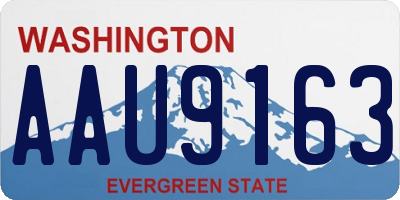 WA license plate AAU9163