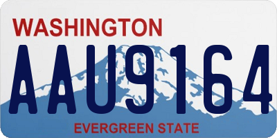 WA license plate AAU9164