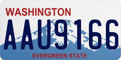 WA license plate AAU9166