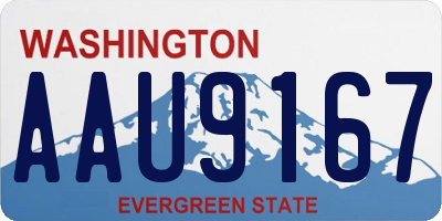 WA license plate AAU9167