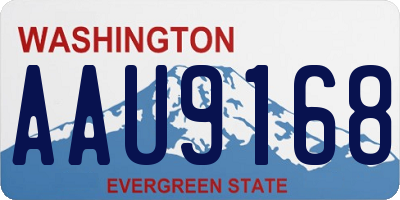 WA license plate AAU9168