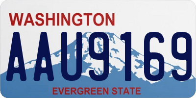 WA license plate AAU9169