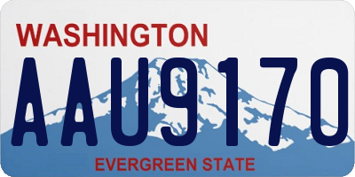 WA license plate AAU9170