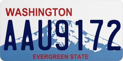 WA license plate AAU9172