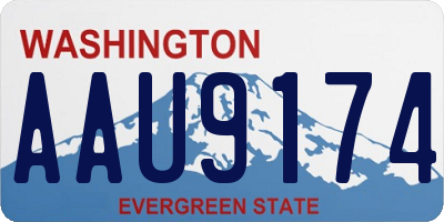 WA license plate AAU9174