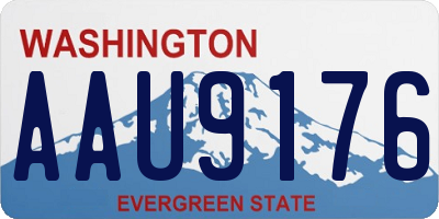 WA license plate AAU9176