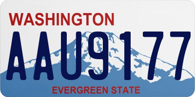 WA license plate AAU9177