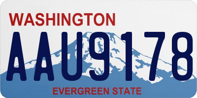 WA license plate AAU9178