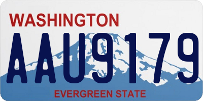 WA license plate AAU9179