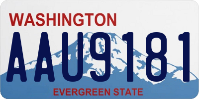 WA license plate AAU9181