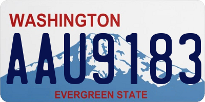 WA license plate AAU9183