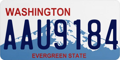 WA license plate AAU9184