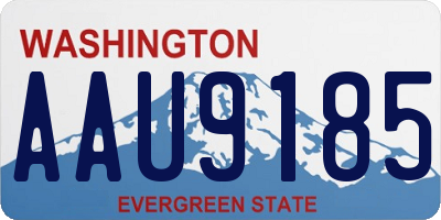 WA license plate AAU9185