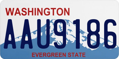 WA license plate AAU9186