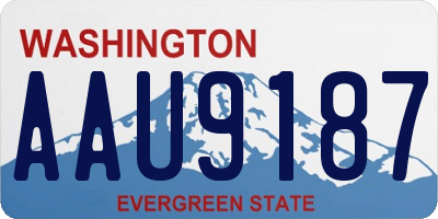 WA license plate AAU9187