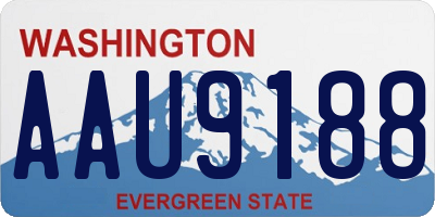 WA license plate AAU9188