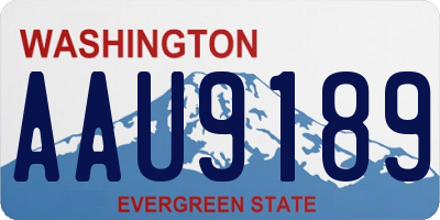 WA license plate AAU9189