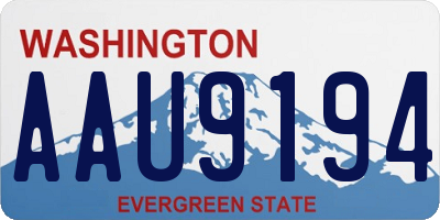 WA license plate AAU9194